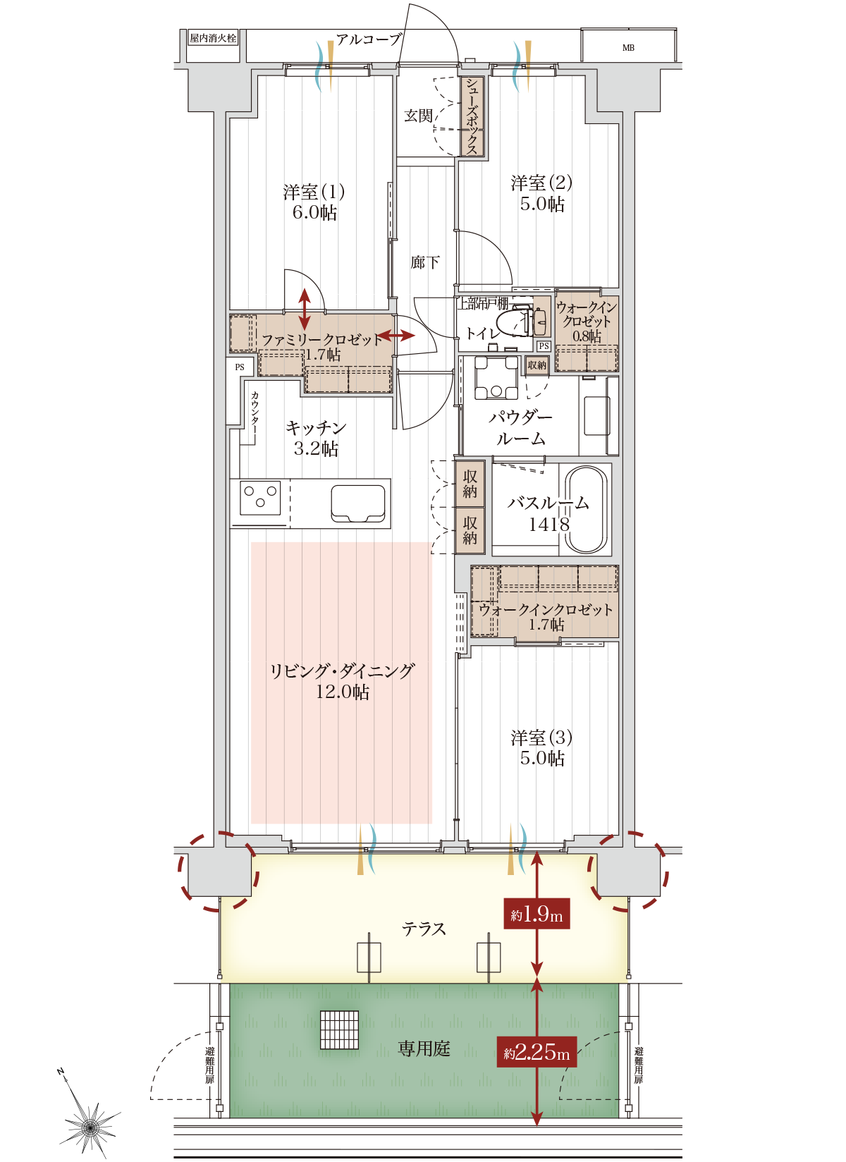 B2gtypeMENU 1 間取り図