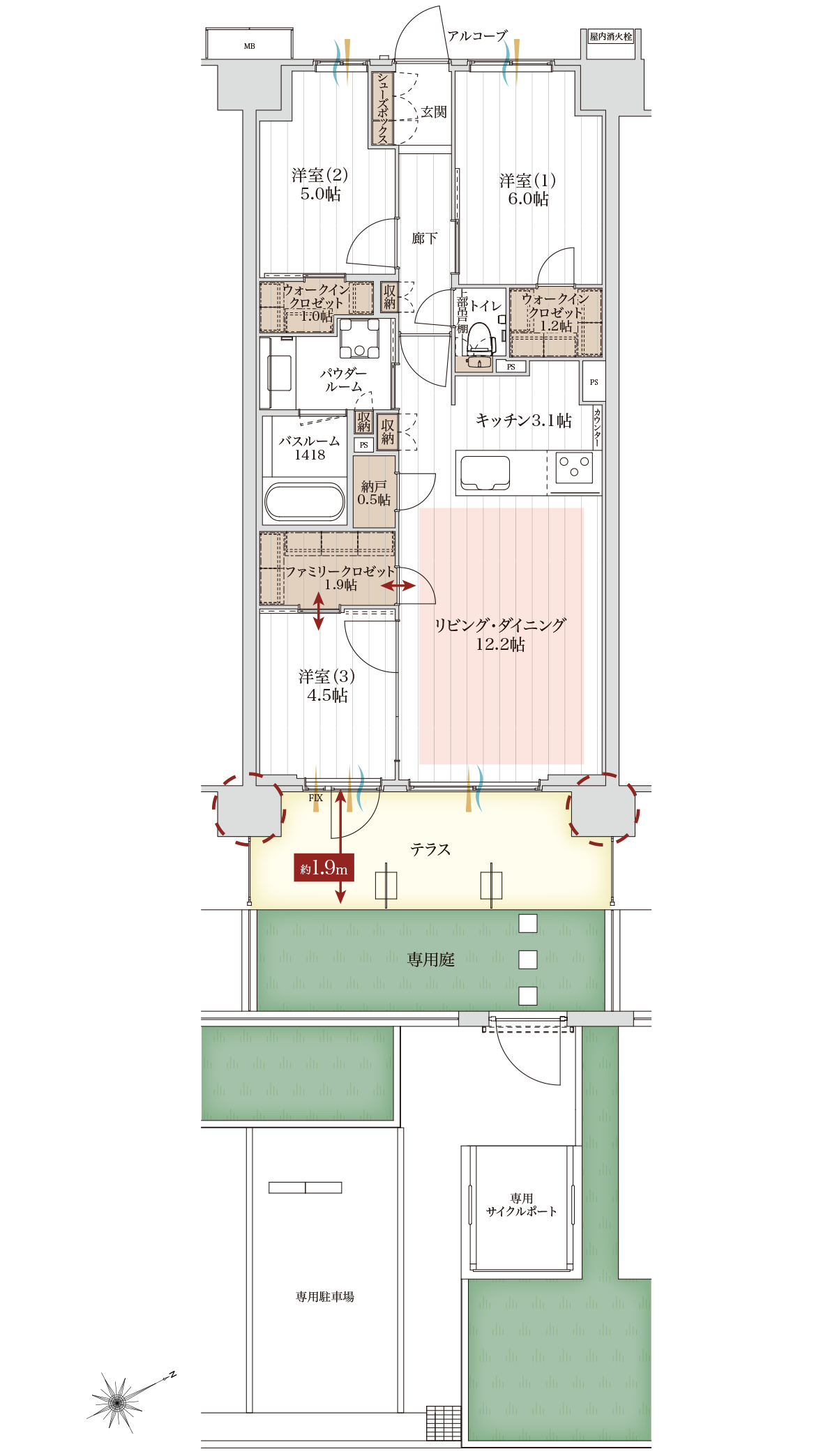 EgtypeMENU 1 間取り図