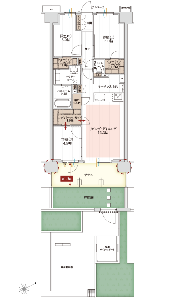EgtypeMENU 1 間取り図