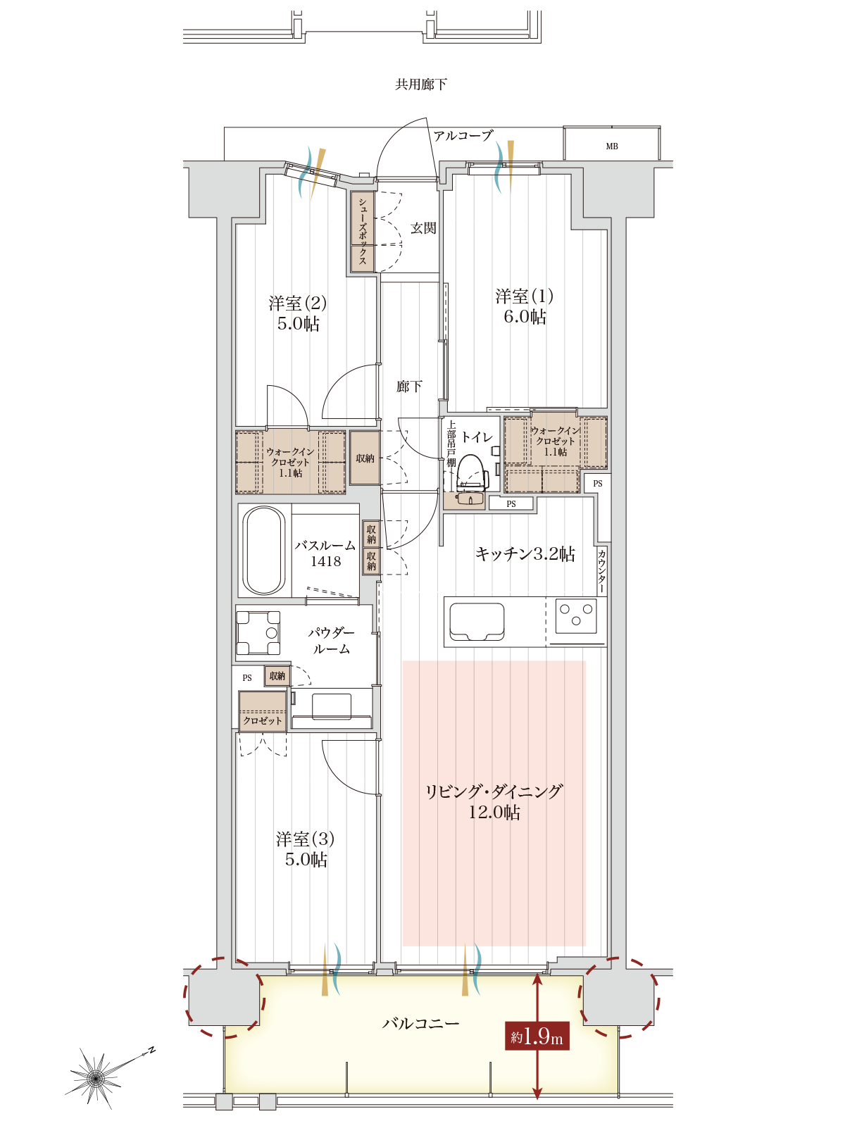 Htype 間取り図