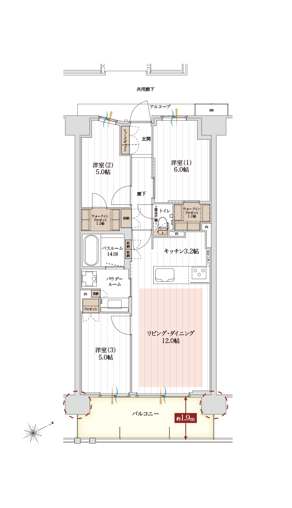 Htype 間取り図