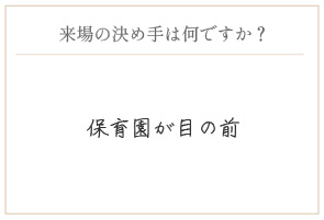 購入の決め手は何ですか？