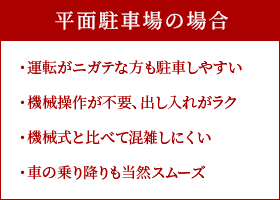 平面駐車場の場合