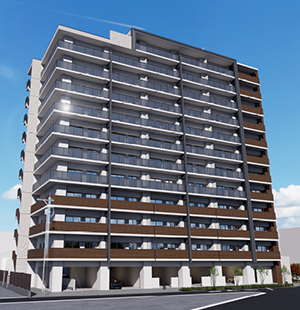 アルファステイツ四日市新正Ⅱの外観完成予想図