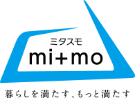 暮らしを満たす、もっと満たす ミタスモ mi+moのロゴ