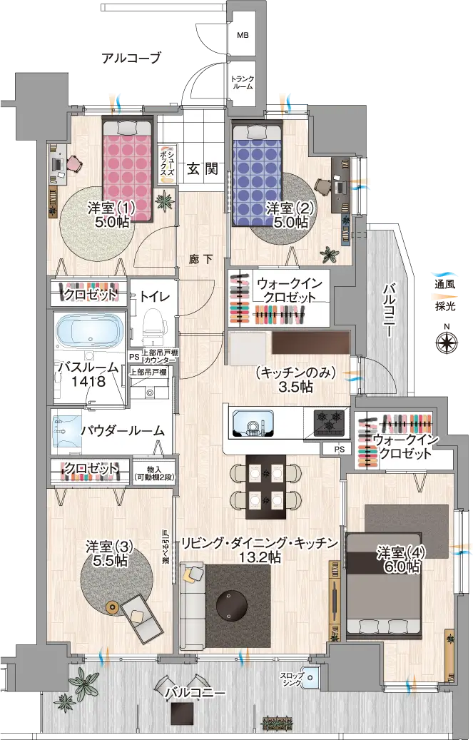 typeE間取り