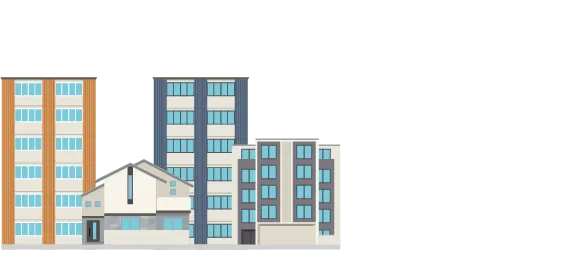 ルールがない場合、建物が高くなり、圧迫感が生まれる。