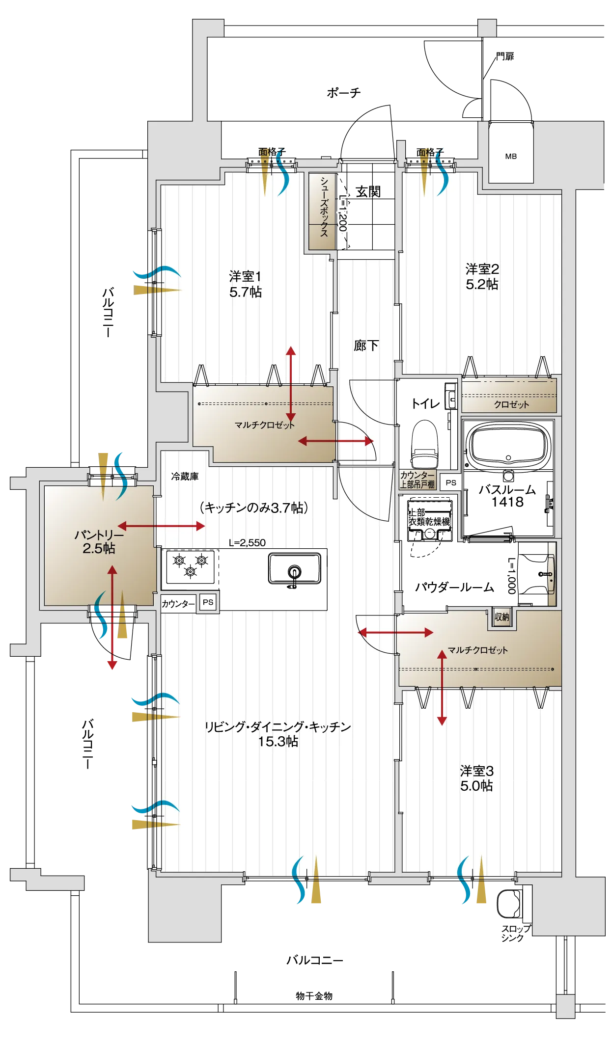 A1タイプの間取り