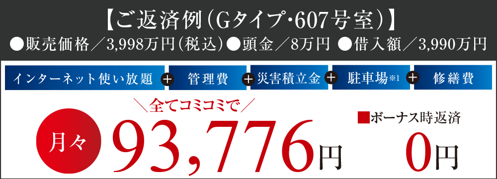 【ご返済例（Gタイプ）】