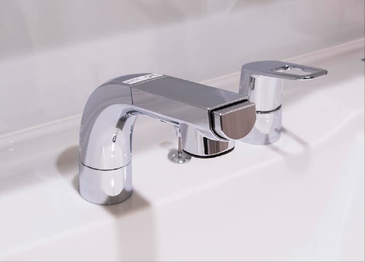 洗髪シャワー混合水栓