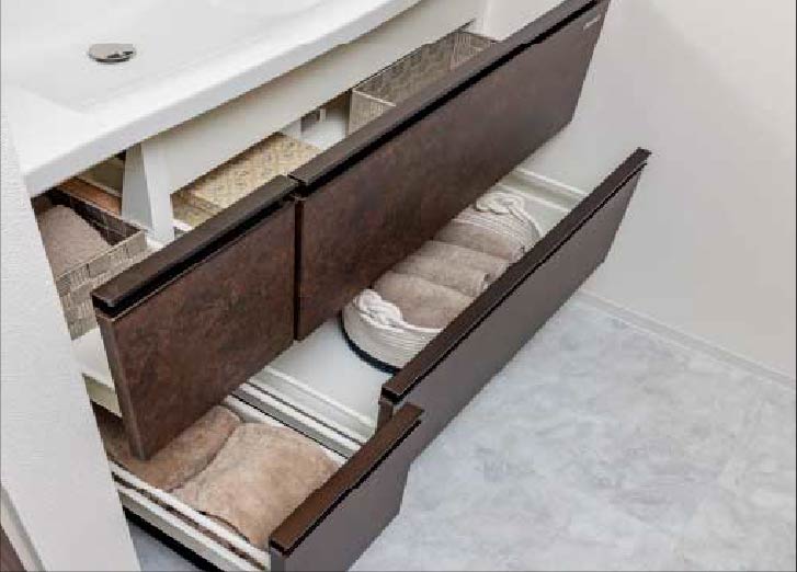 2段スライド収納