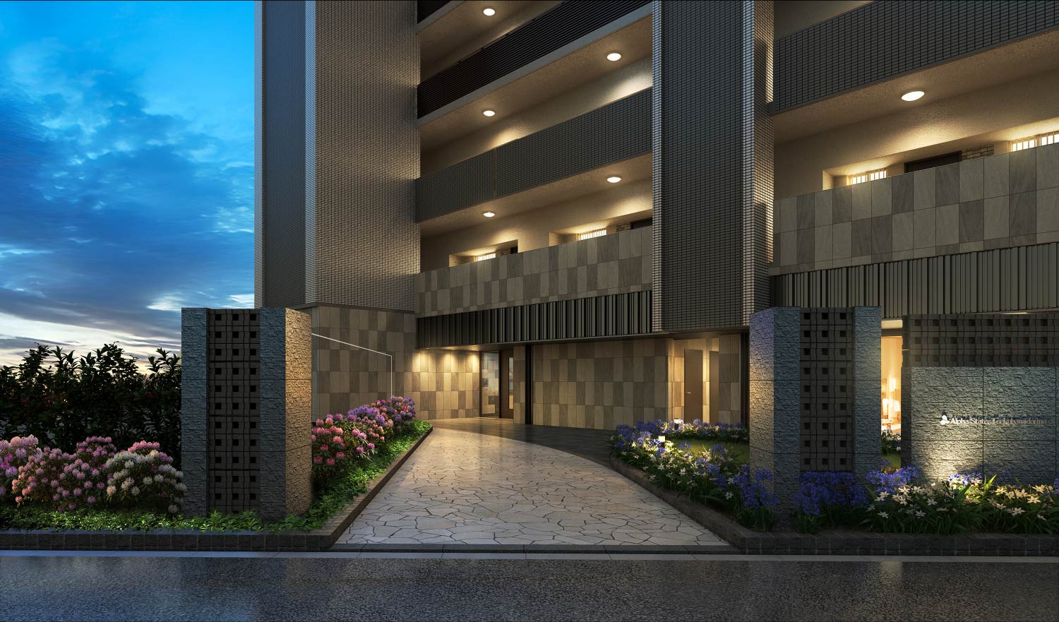 エントランスアプローチ完成予想図