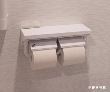 棚付二連ペーパーホルダー