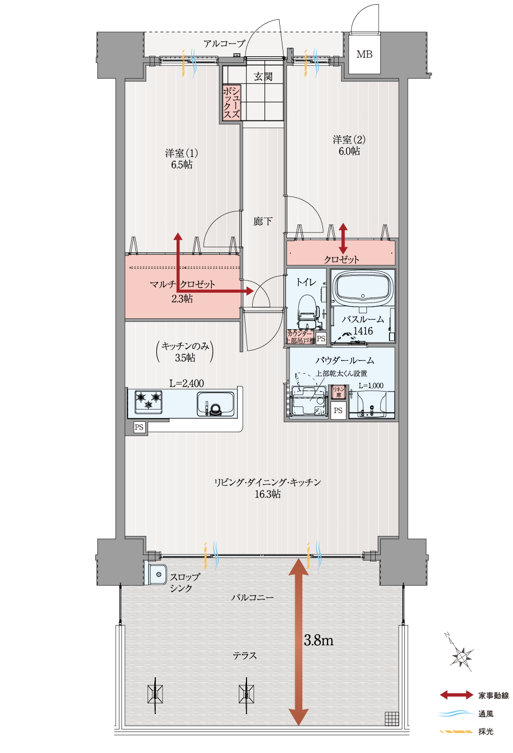 typeC1間取り