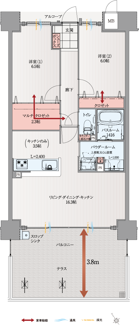 typeC1間取り