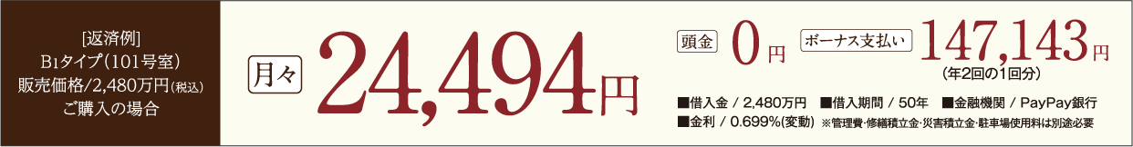 typeB支払い例