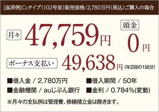 typeC1支払い例