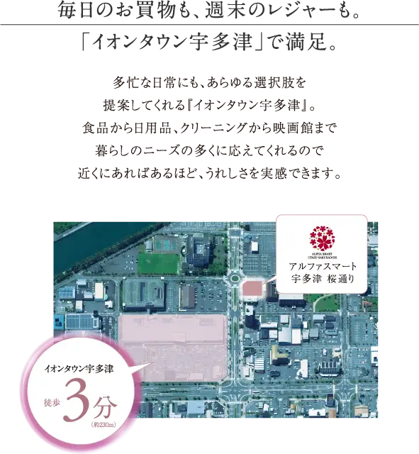 毎日のお買物も、週末のレジャーも。「イオンタウン宇多津」で満足。