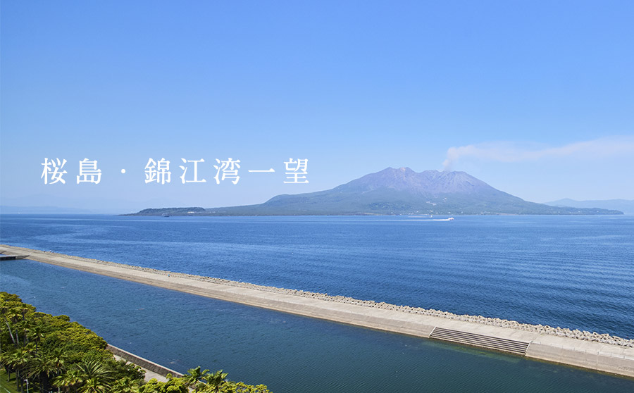 堂々桜島・錦江湾一望